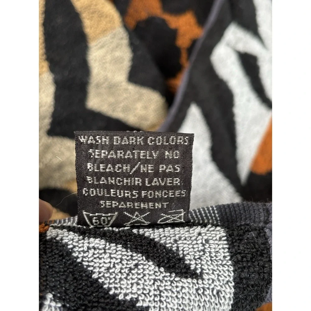 vtg exta large beach towel animal print new 60